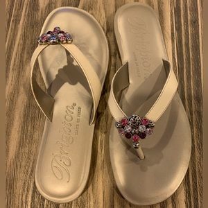 Brighton Amaze Leather Bling Sandals. Size 8
